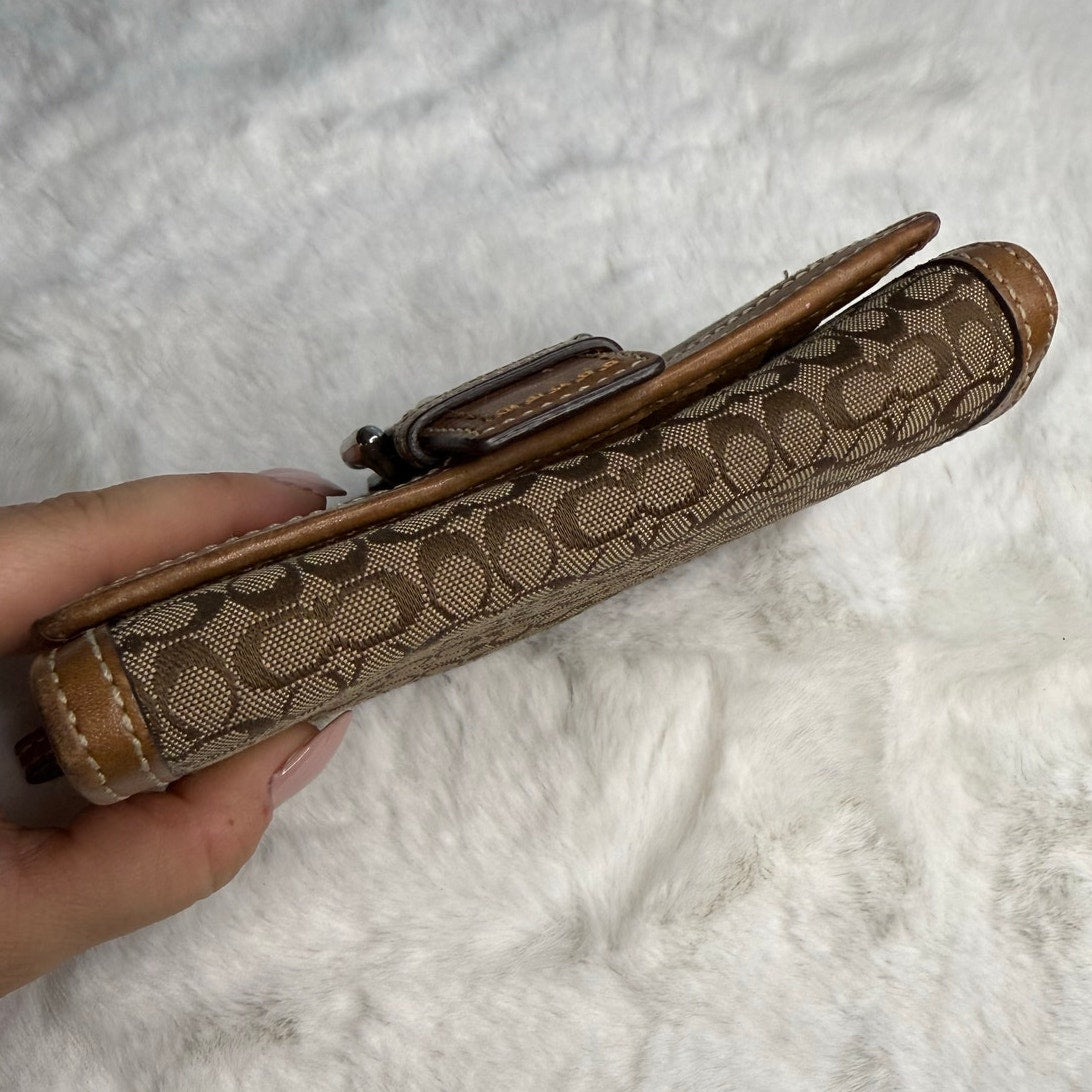 y2k Coach Vintage Brown Soho Buckle Wallet