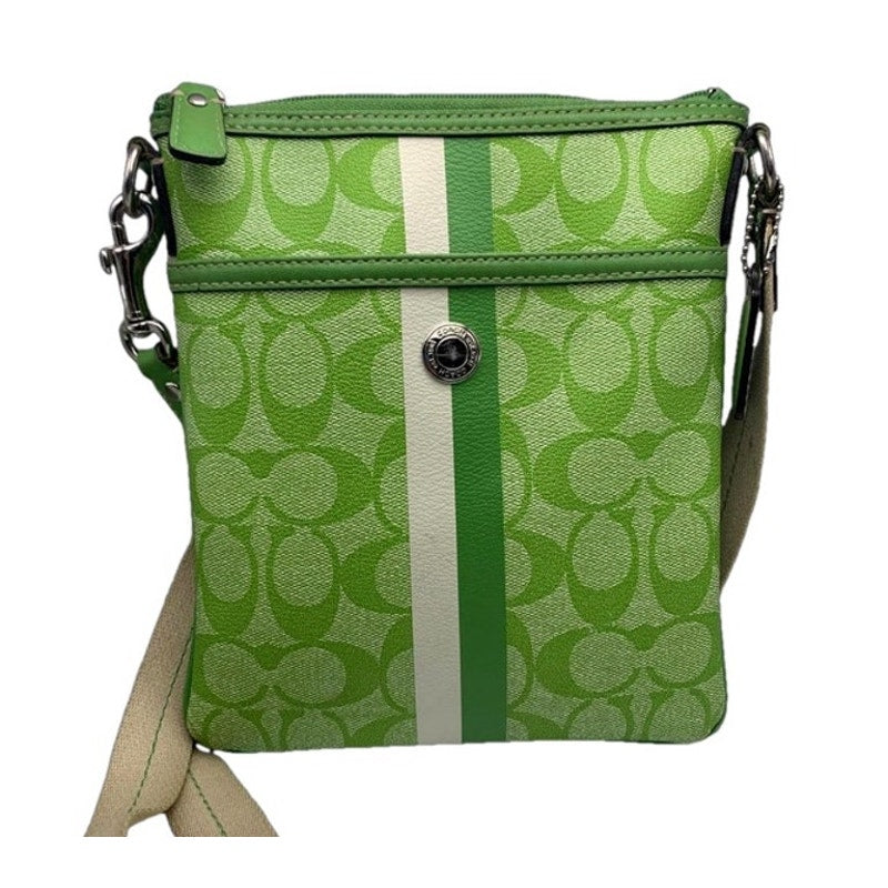 COACH Green Coated Canvas Crossbody