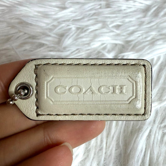 1.5" y2k COACH Vintage Fob Bag Charm Hang tag Hangtag