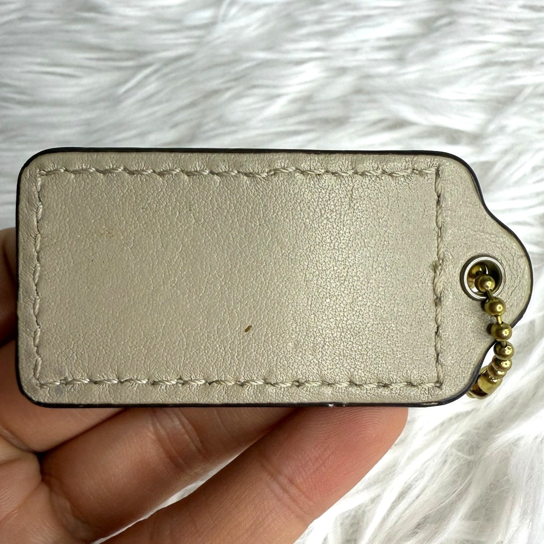 2" COACH Fob Bag Charm Hang tag Hangtag