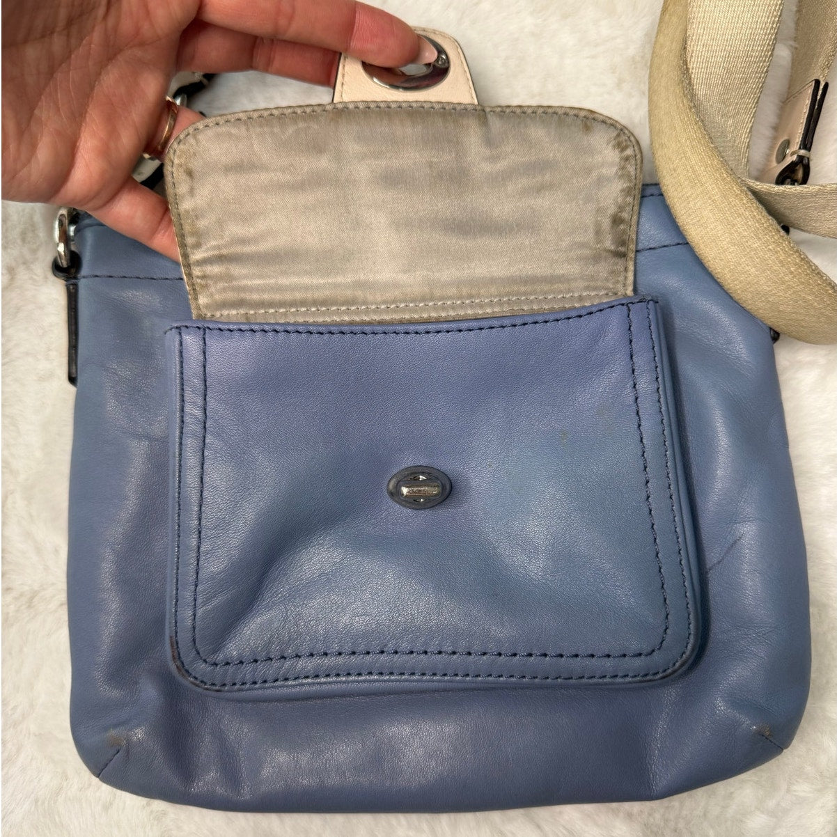 COACH Blue White Crossbody