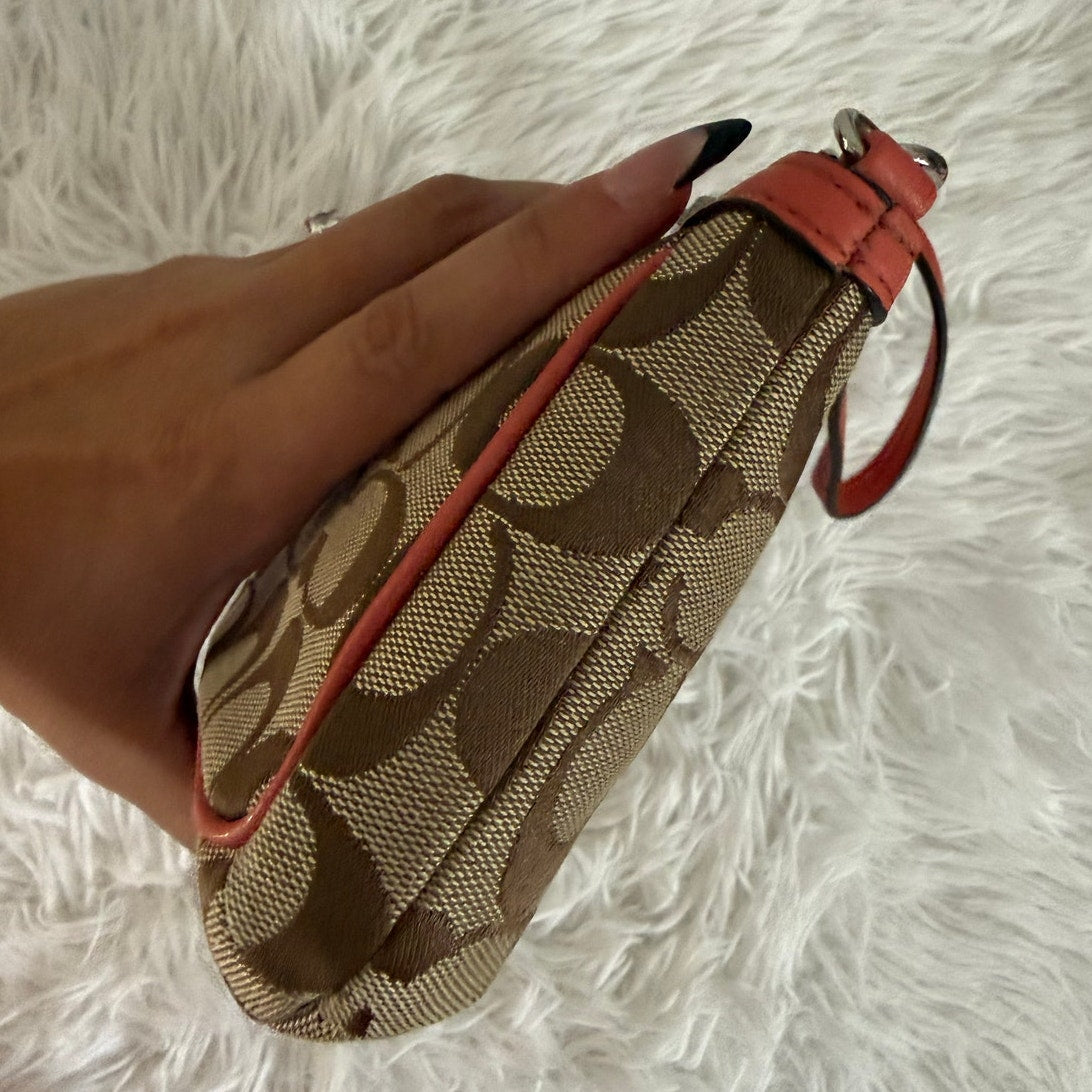 NWT COACH Campbell Signature Laura Mini Purse Wristlet F51661