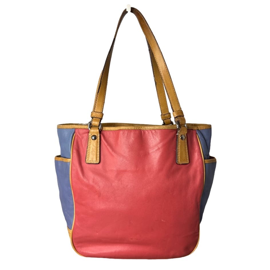 COACH Color Block Shoulder Tote Bag