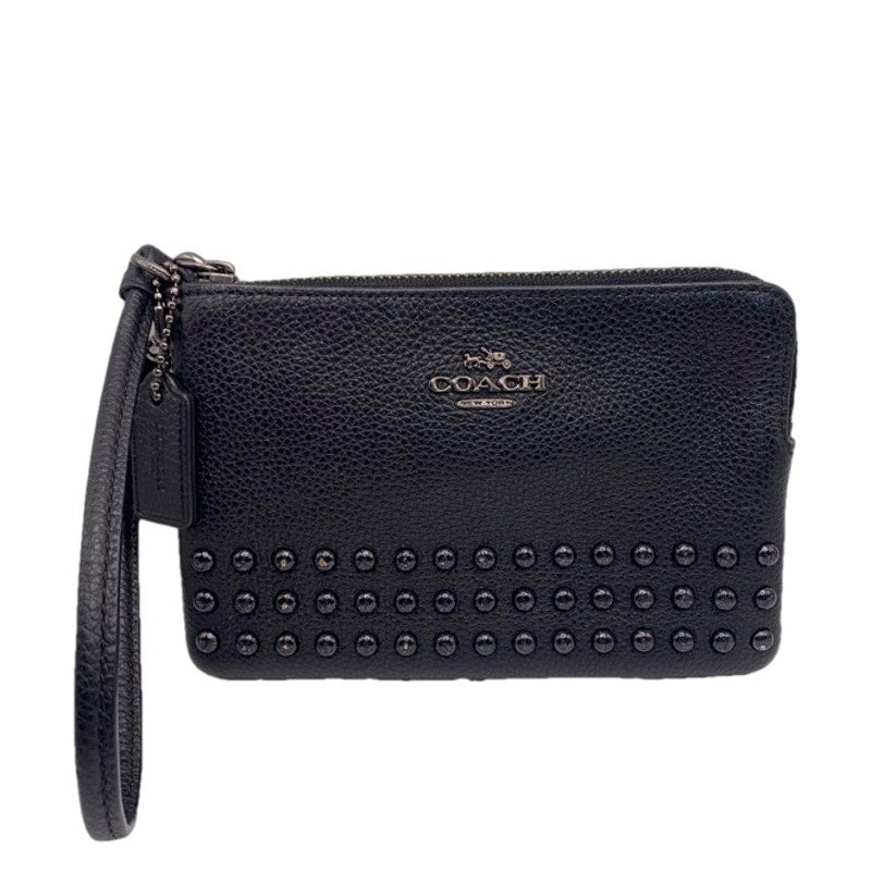 COACH Black Stud Wristlet