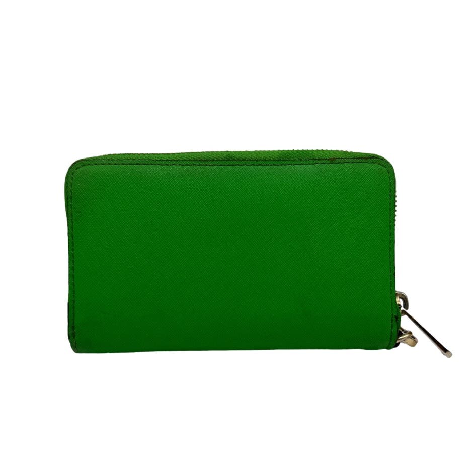 MICHAEL KORS Green Zip Around Medium Wallet