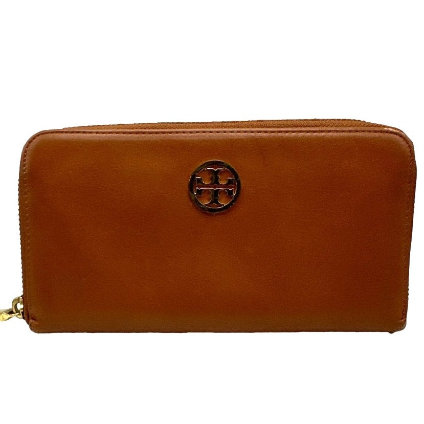 TORY BURCH Brown Zip Around Wallet