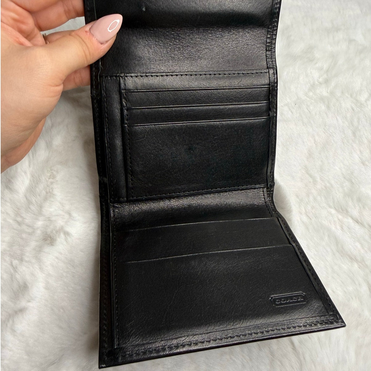 y2k COACH Vintage Black Kisslock Wallet