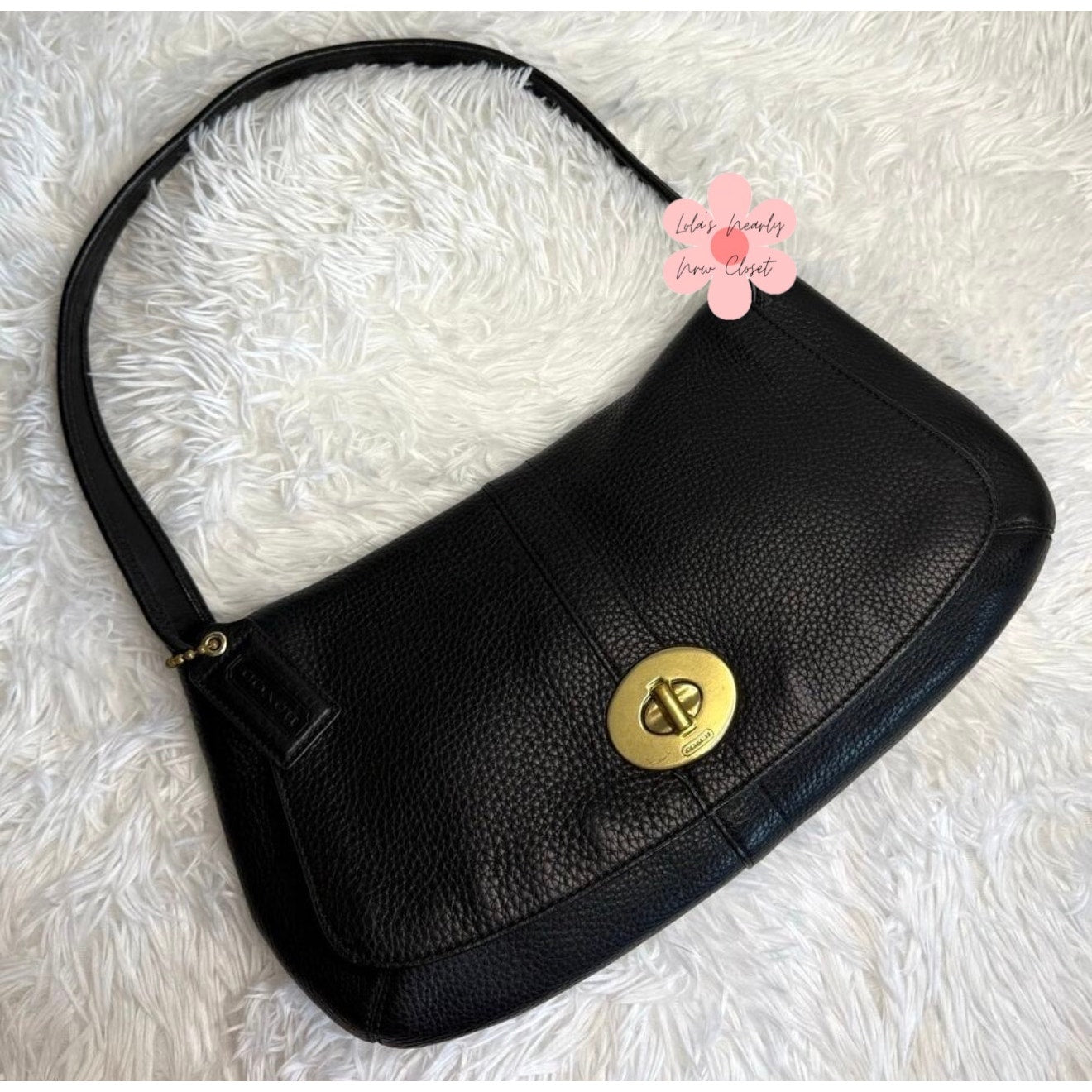 y2k COACH 11614 Ergo Flap Turnlock Shoulder Bag