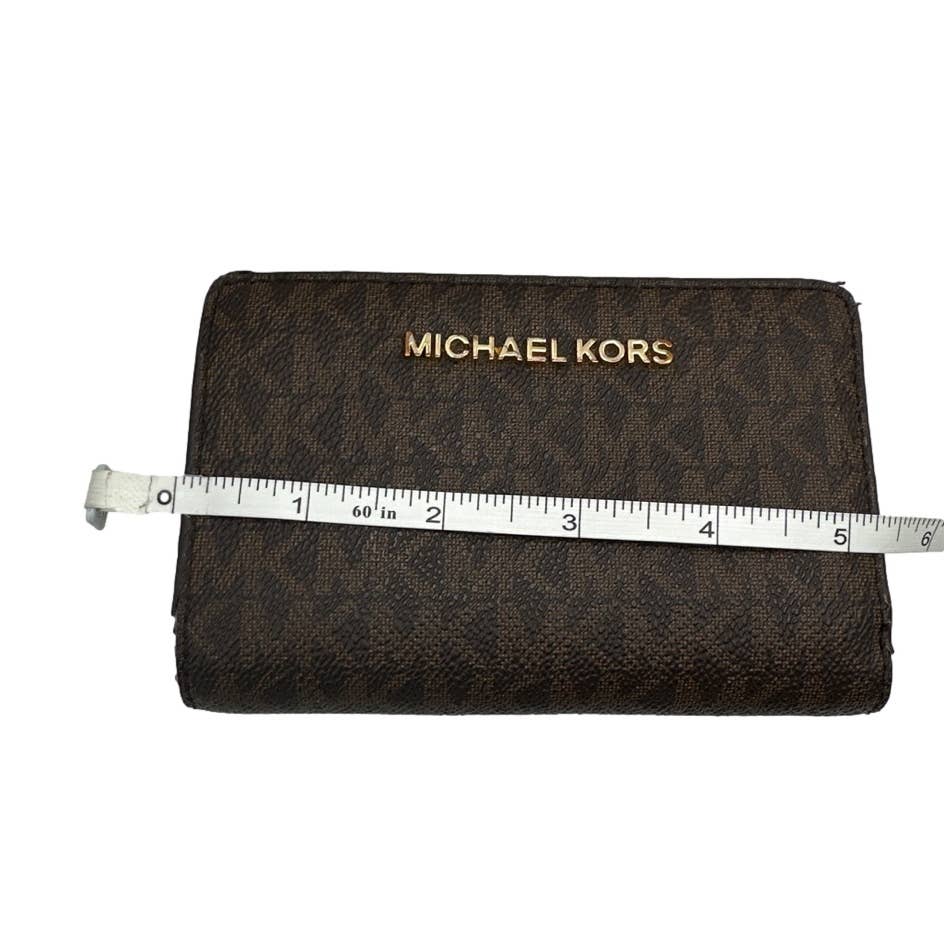 MICHAEL KORS Brown Signature Card Holder / Wallet
