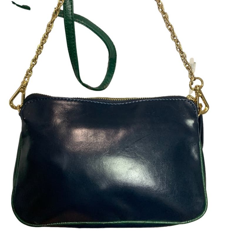 Kate Landry Blue and Green Gold Chain Crossbody