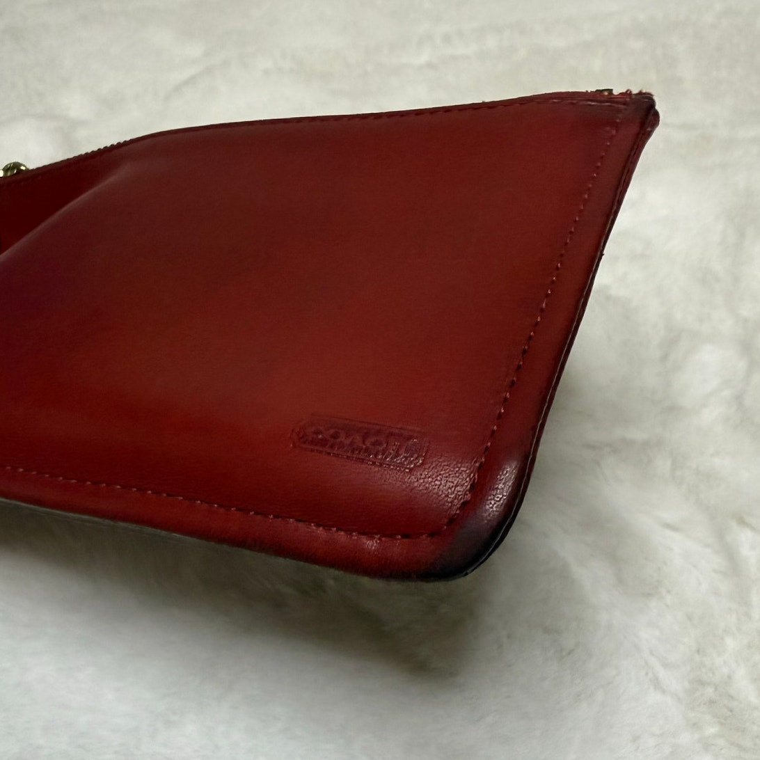 Vintage COACH Red Slim Pouch "Skinny Case" Style 7170