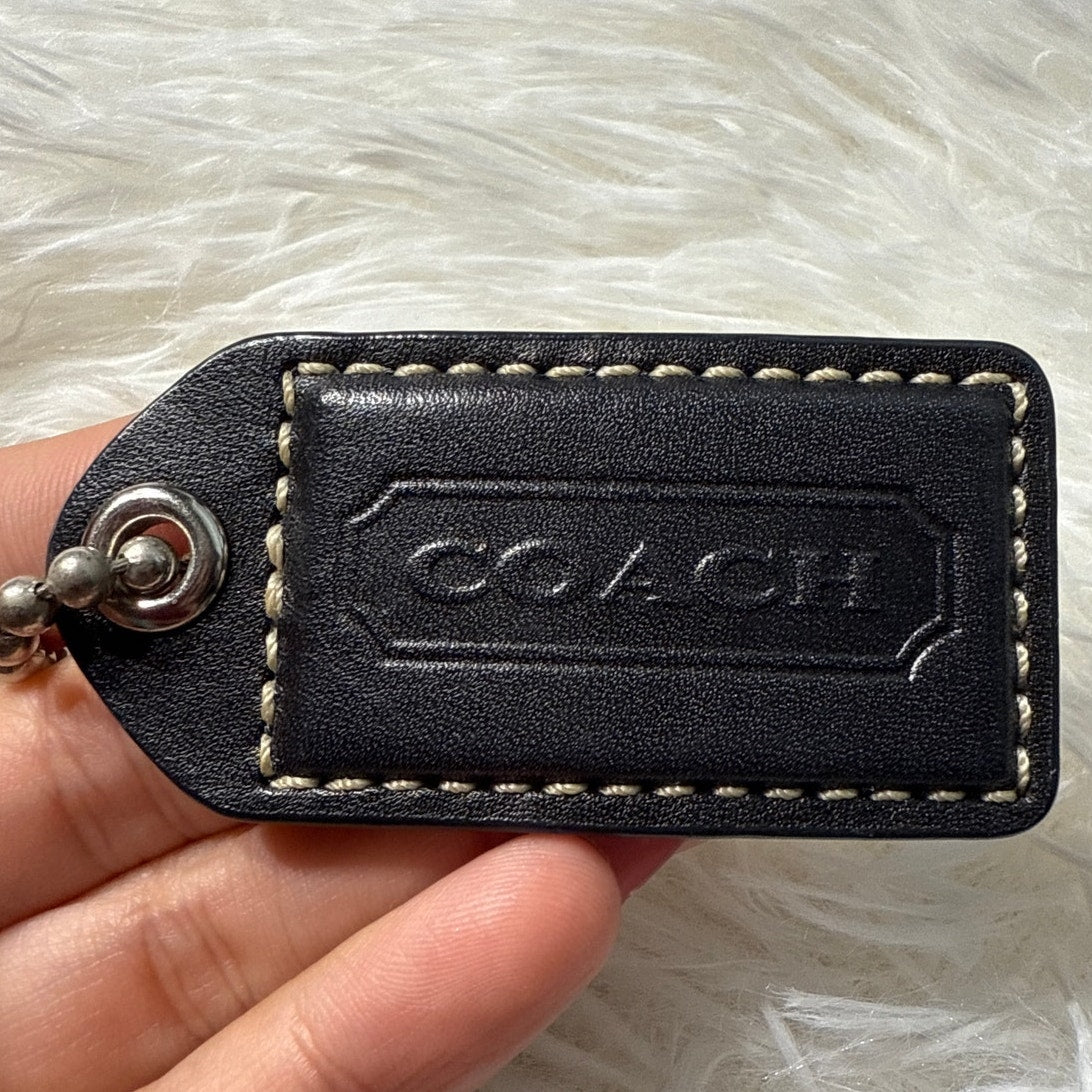 2.5” y2k COACH Black Fob Bag Charm Hang tag Hangtag