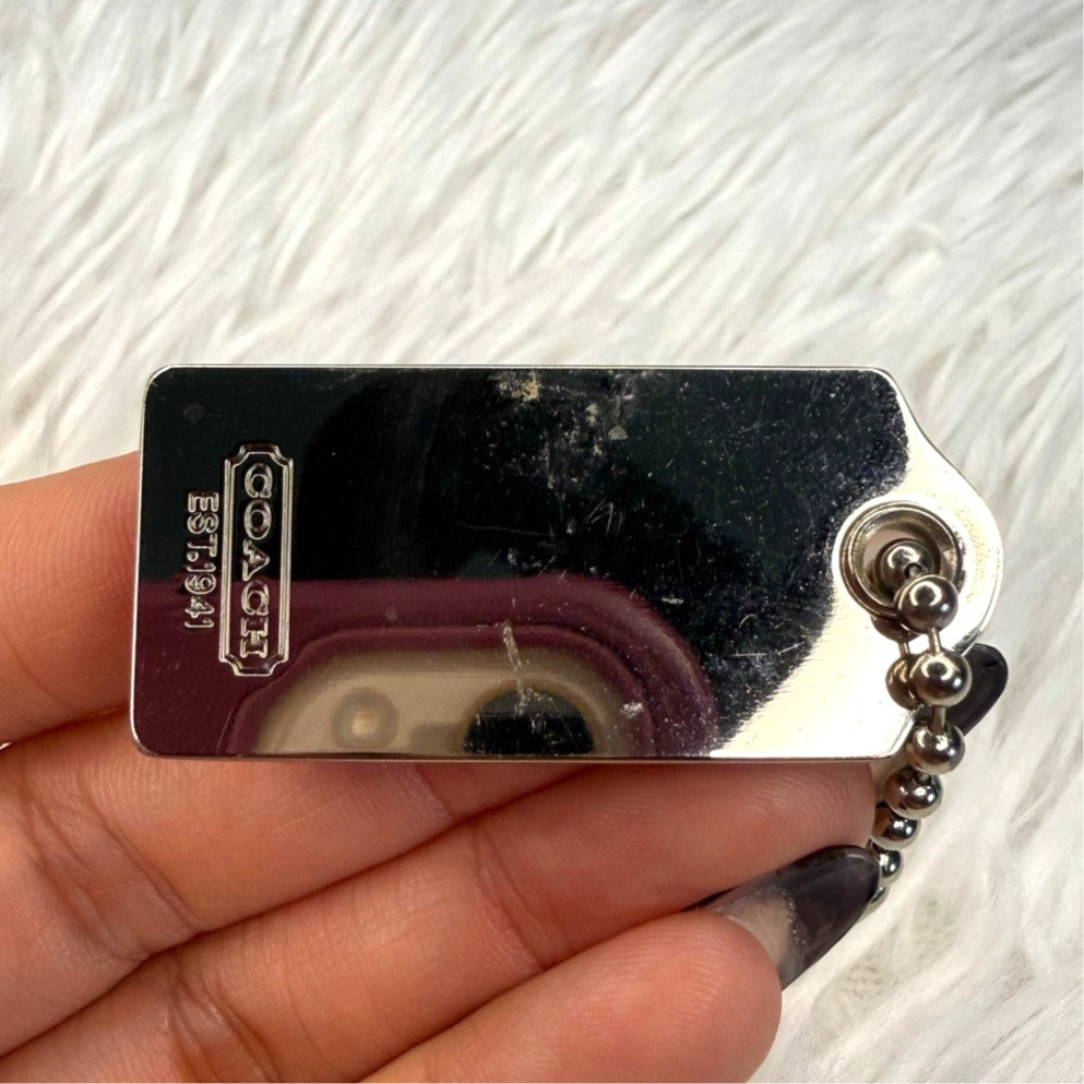1.5" COACH  Fob Bag Charm Hang tag Hangtag