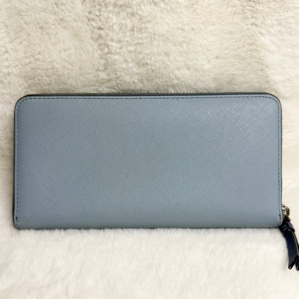 KATE SPADE New York Blue and light Blue Cameron LG Zip Around Wallet