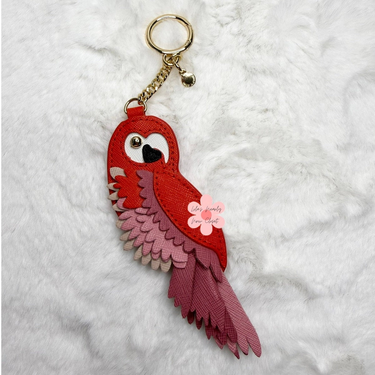 NEW Michael Kors Red Parrot Purse charm Bag Charm Key Fob