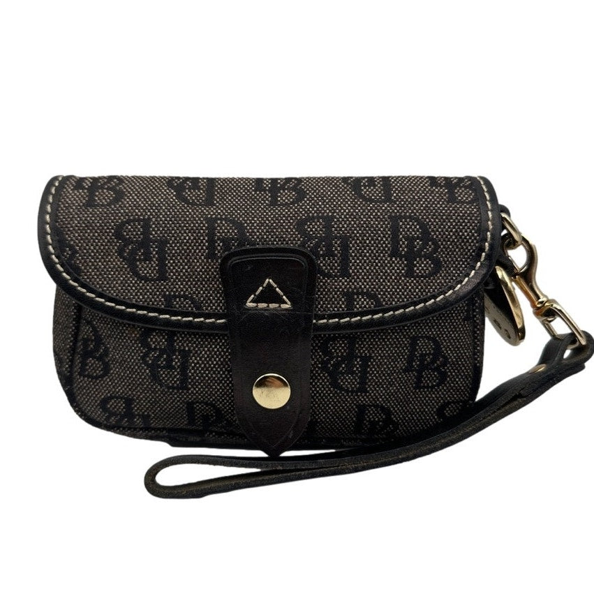 DOONEY & BOURKE Black Signature Canvas Wristlet