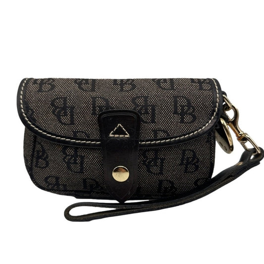 DOONEY & BOURKE Black Signature Canvas Wristlet