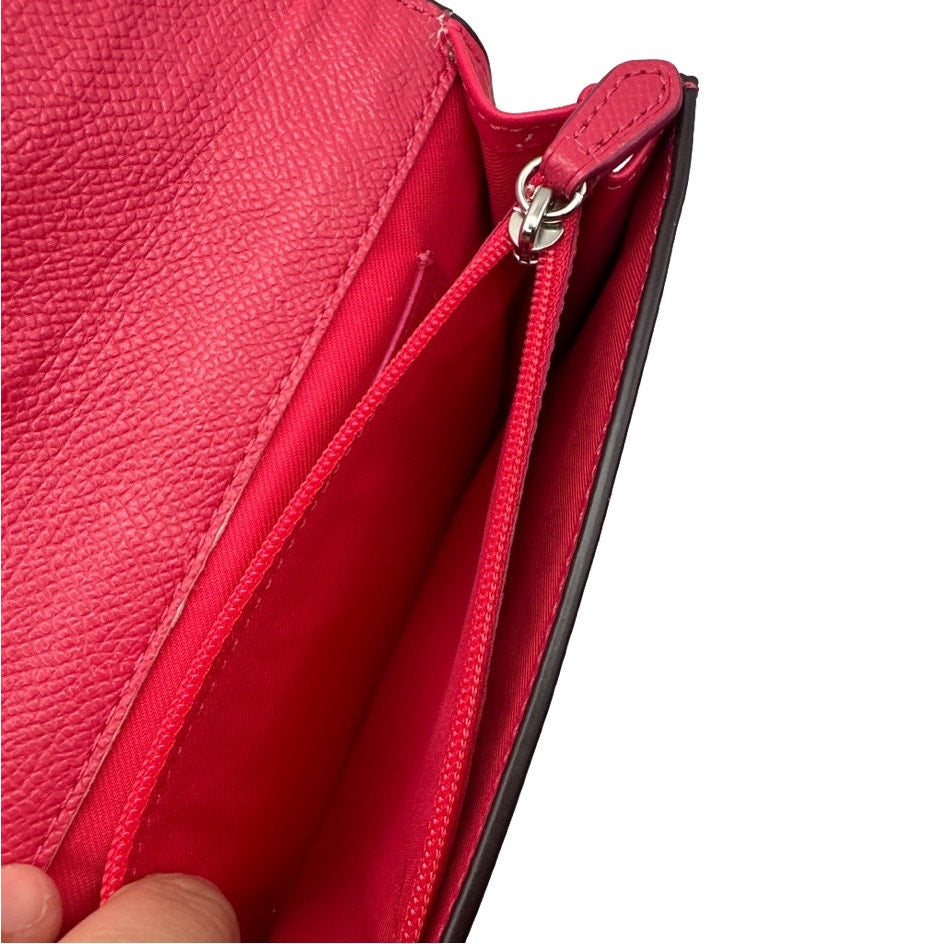 COACH Smooth Leather Wristlet Clutch Wallet