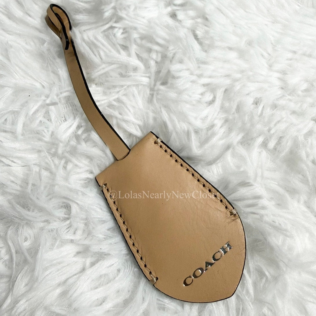 Coach Tan Ring Bag Charm Key Fob