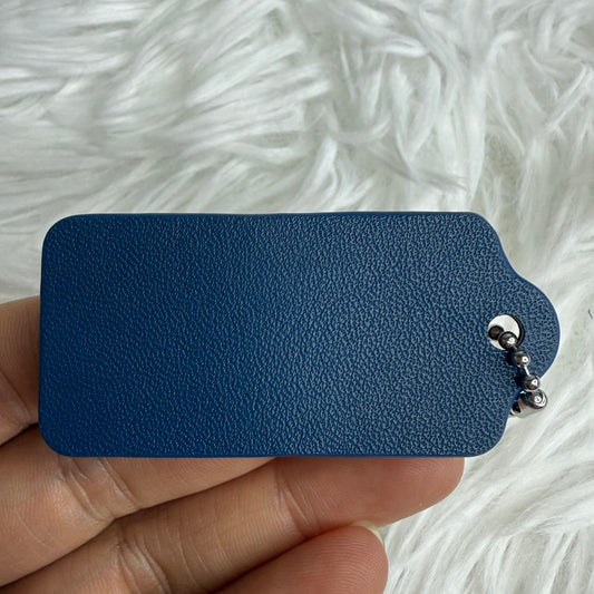 2" COACH Blue Fob Bag Charm Hang tag Hangtag