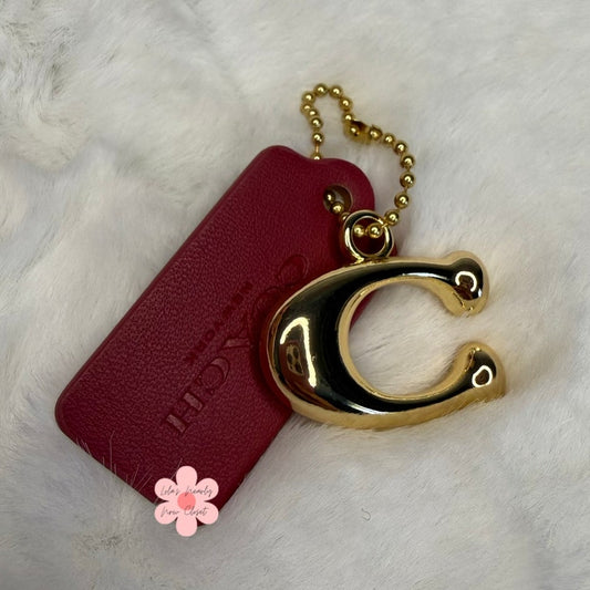 1.5" COACH "C" Hang Tag Key Fob Bag Charm