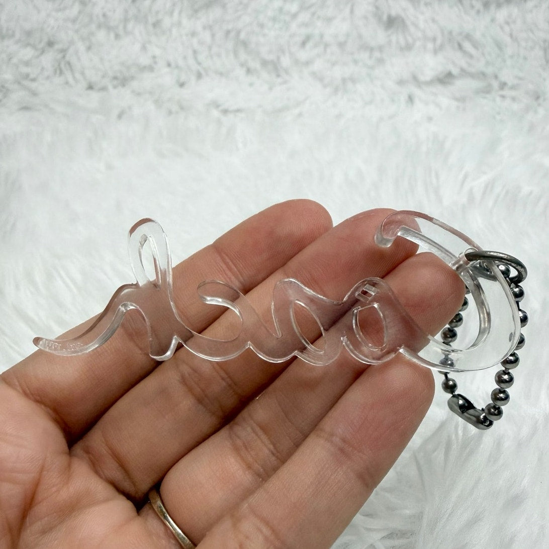 3" COACH Poppy Clear Fob Bag Charm Hang tag Hangtag