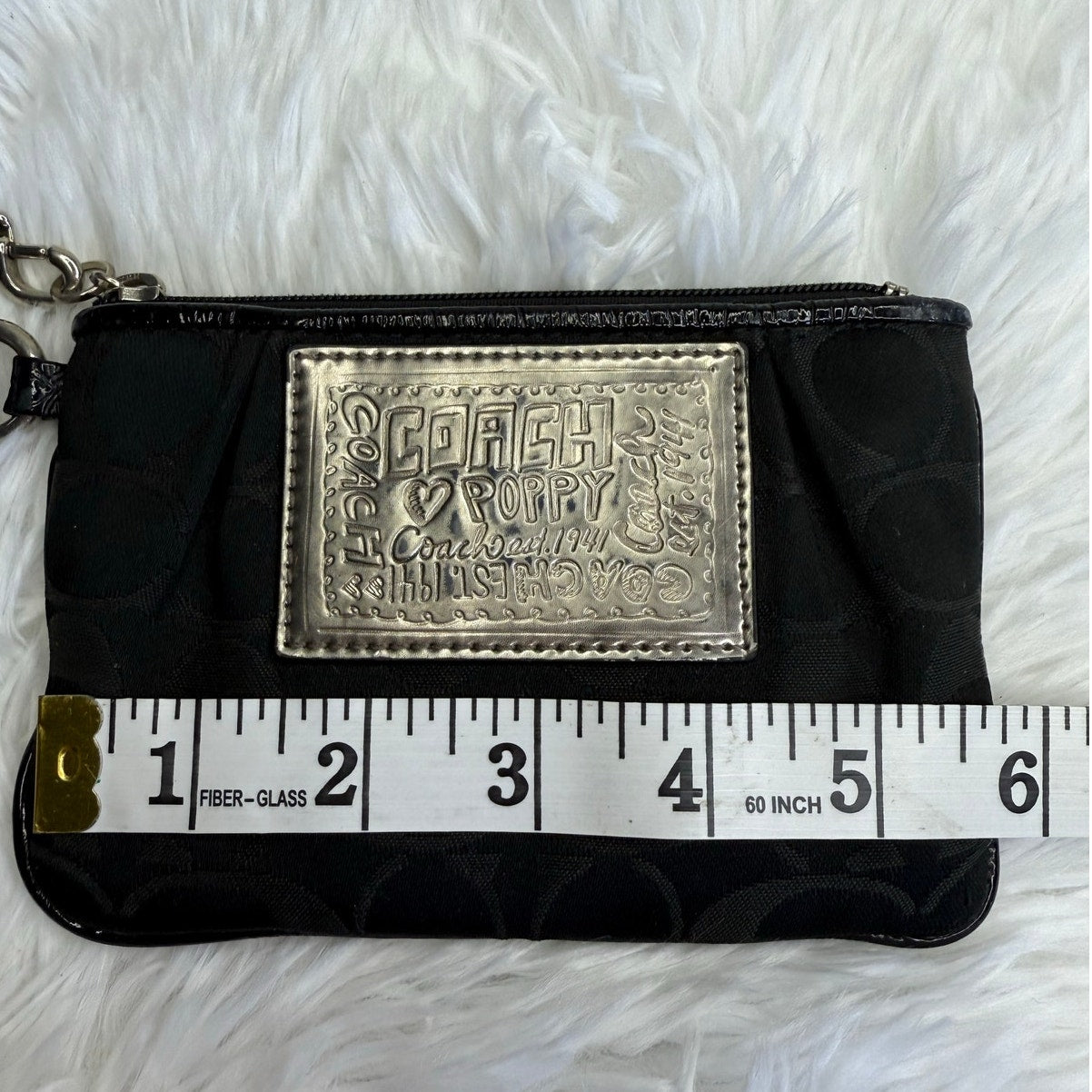 COACH Poppy Black Wristlet