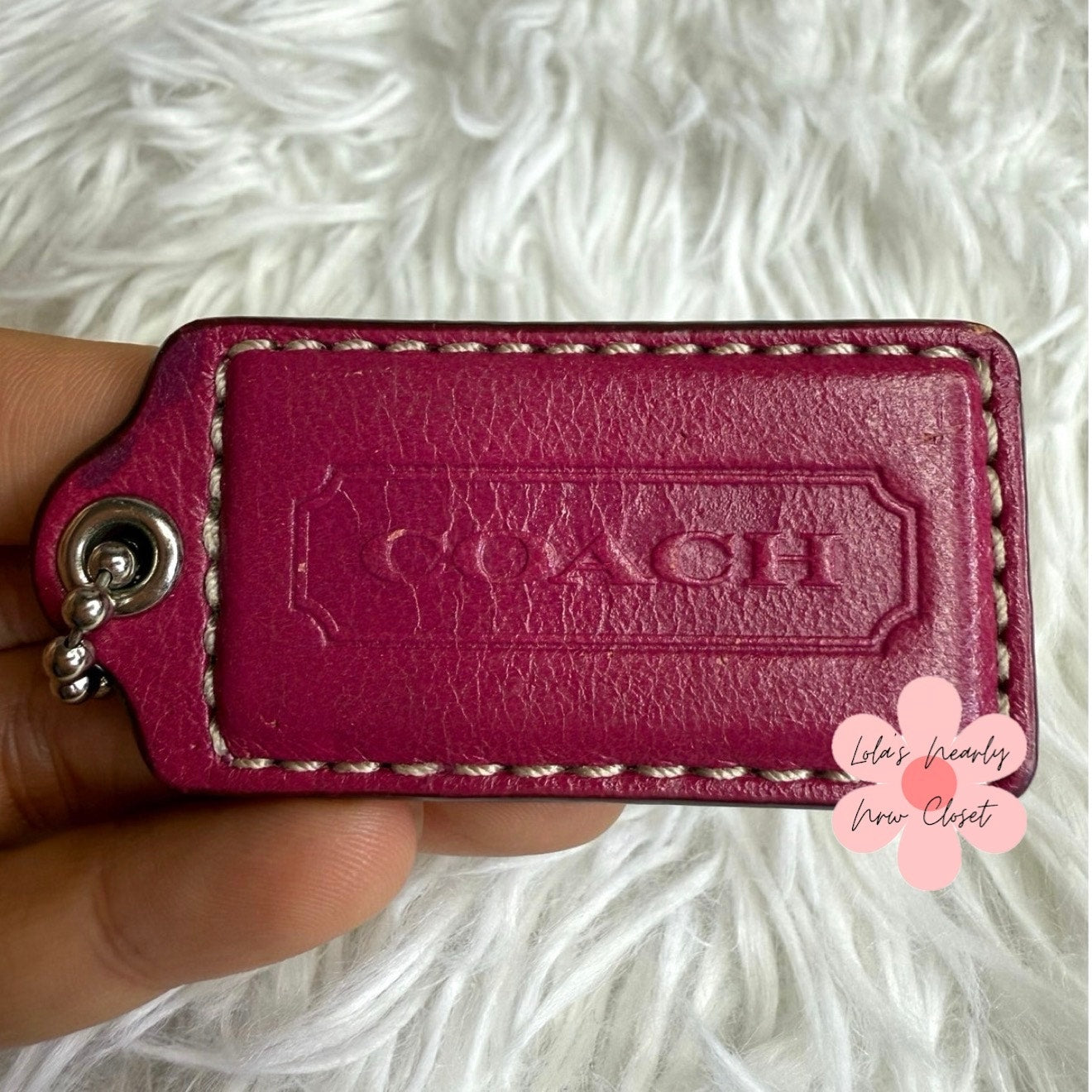 2" COACH Fob Bag Charm Hang tag Hangtag
