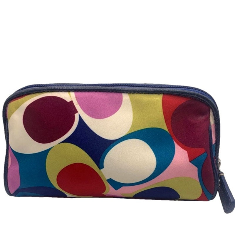 COACH Multi-color Nylon Cosmetic Case Make up Bag Pouch