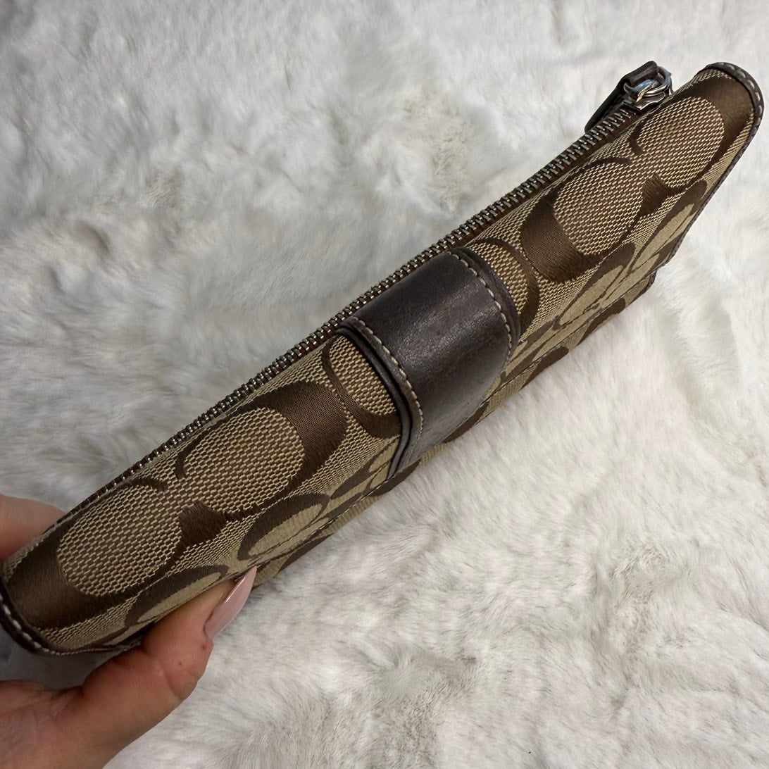 Coach Brown Canvas Wallet