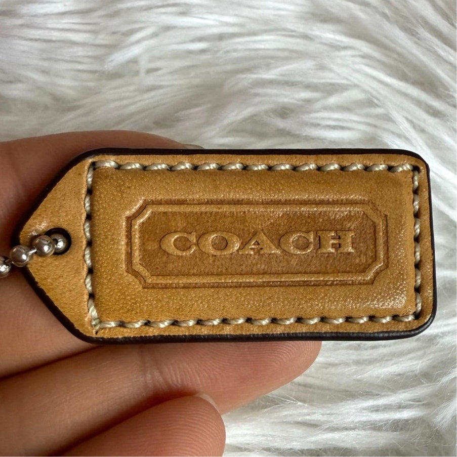 1.5" y2k COACH Vintage Fob Bag Charm Hang tag Hangtag