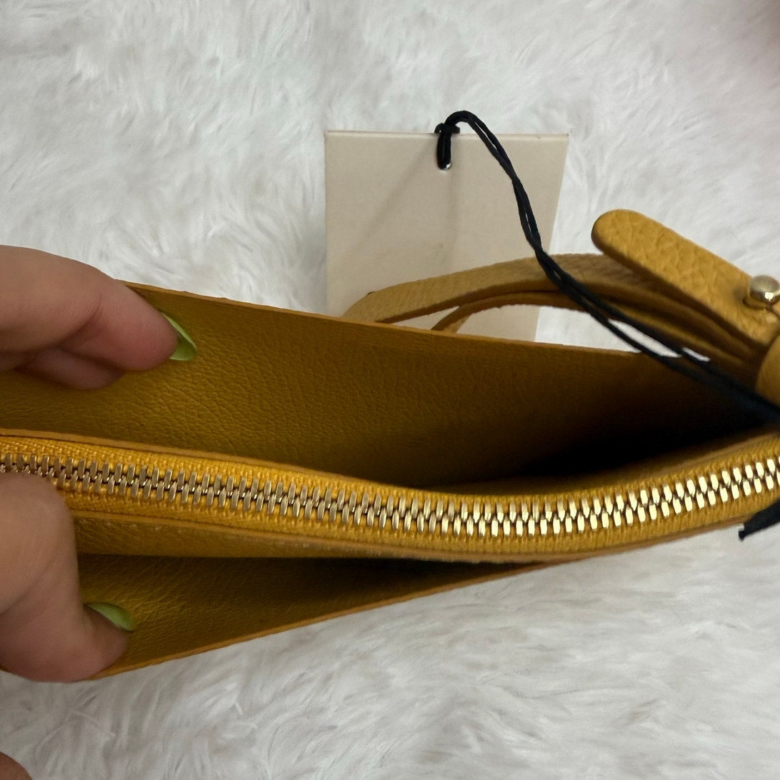NWT CUYANA Turkey Mustard Wristlet