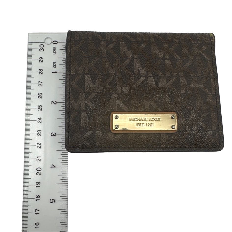 Michael Kors Brown Signature Card Wallet