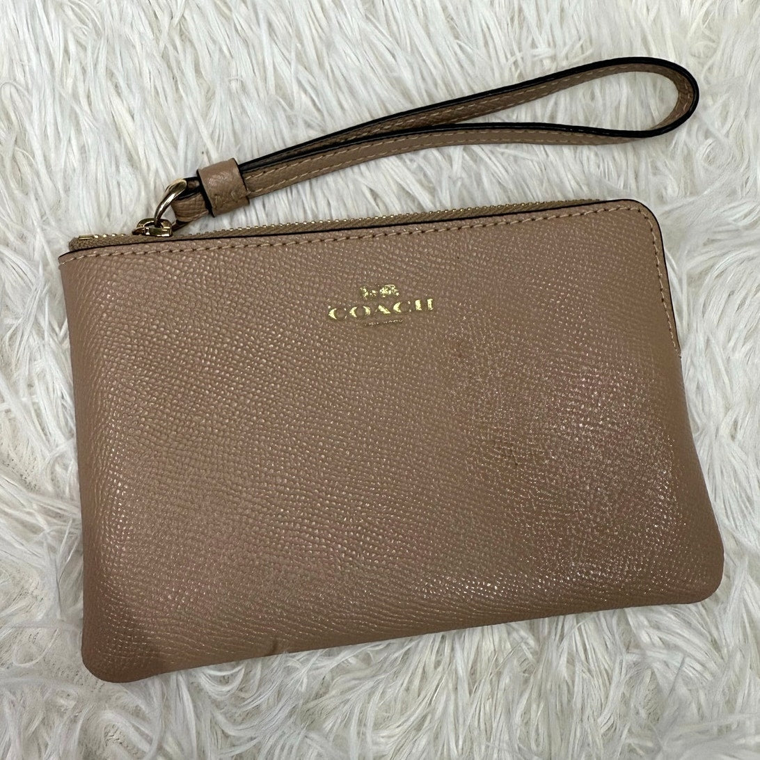COACH Taupe Wristlet