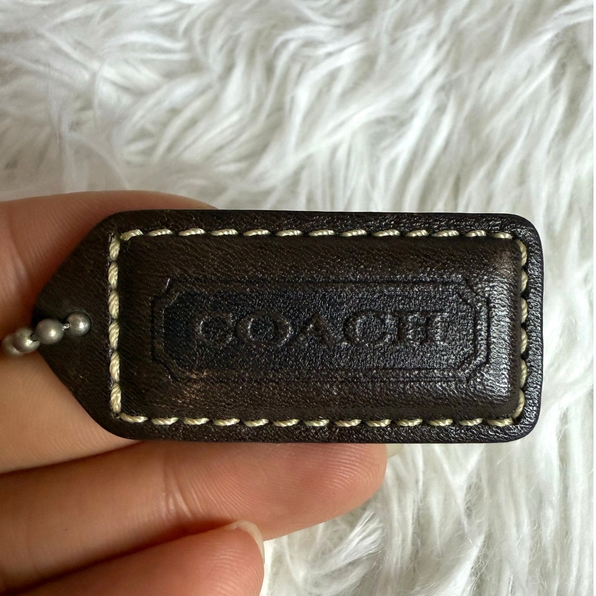 1.5" y2k COACH Vintage Fob Bag Charm Hang tag Hangtag