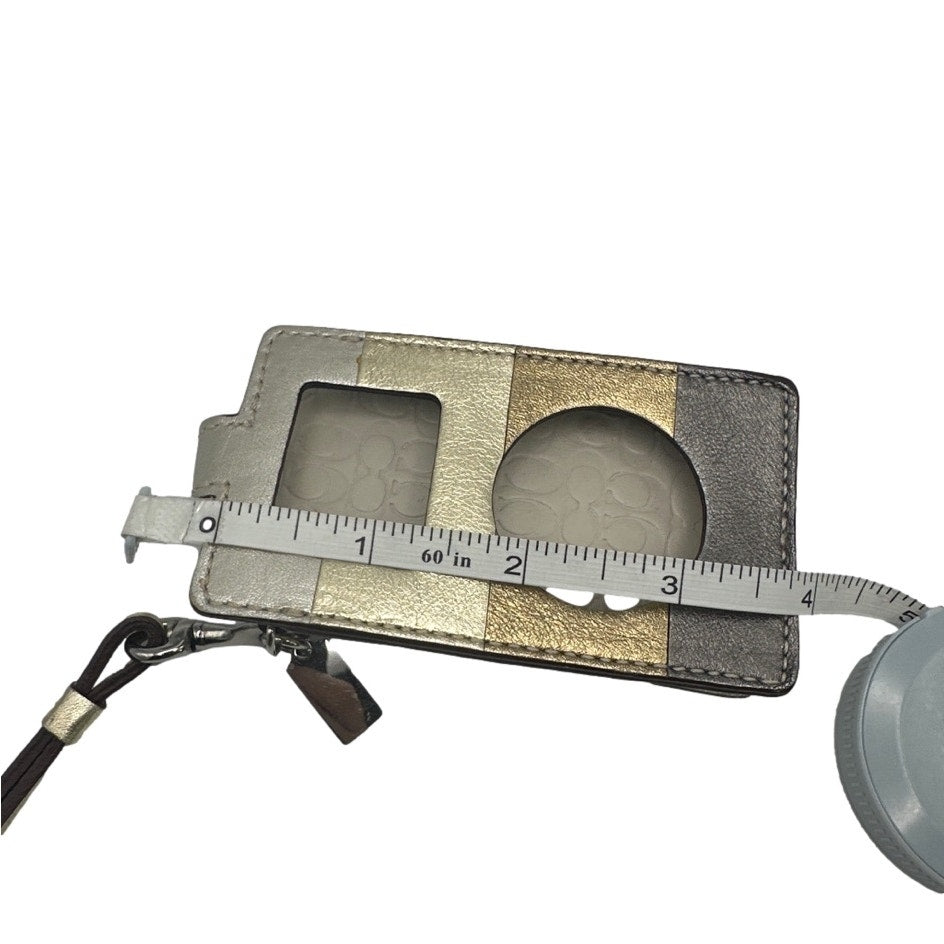 Vintage COACH Ipod Mini Player Metallic Block Case Wristlet Limited Edition