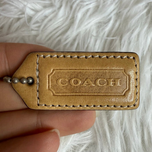 1.5" y2k COACH Vintage Fob Bag Charm Hang tag Hangtag
