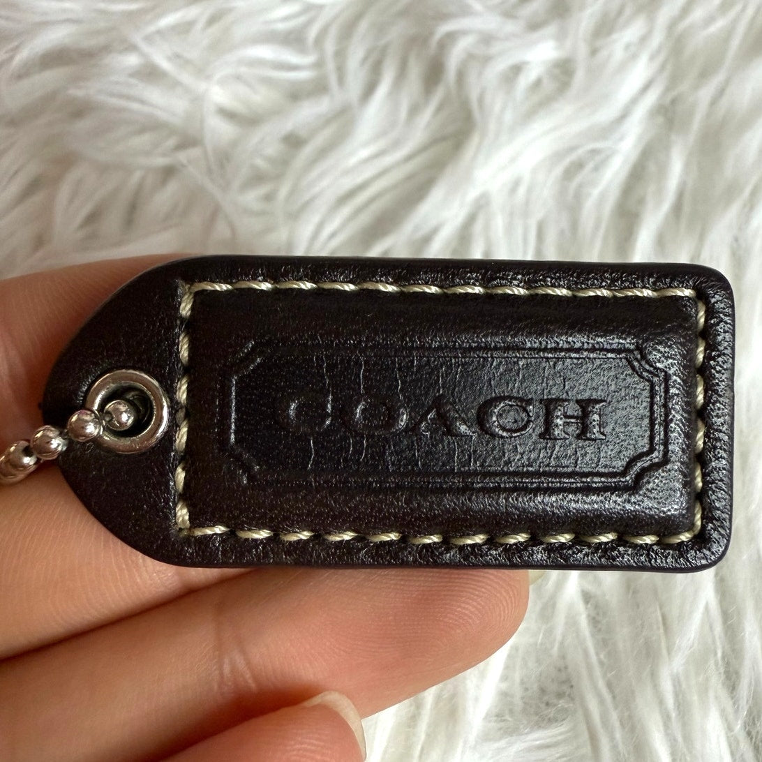 1.5" y2k COACH Vintage Fob Bag Charm Hang tag Hangtag