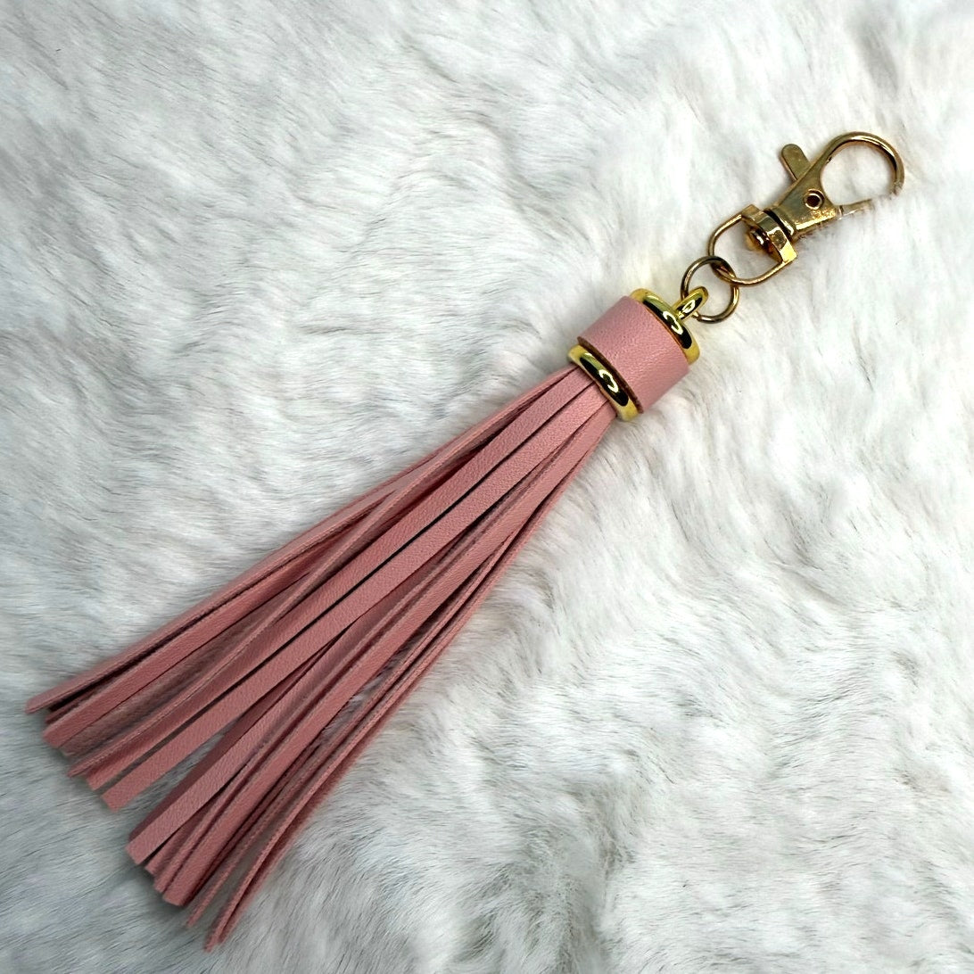 NEW Pink Tassel Bag Charm Tassels Keychains Purse Fashion Charm