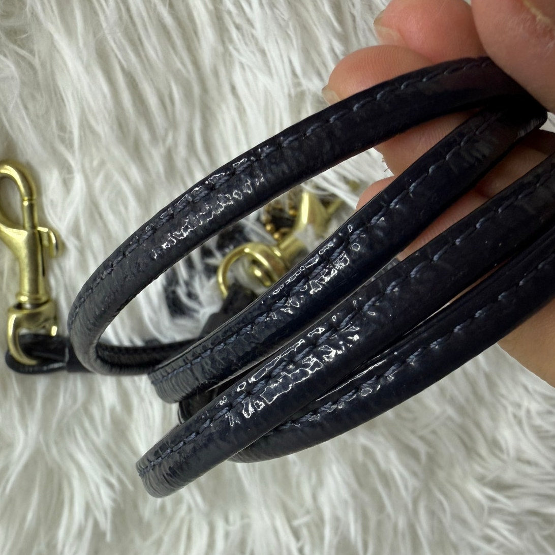 COACH Black Gold Patent Leather Hangtag Hang tag and Crossbody Replacement Strap