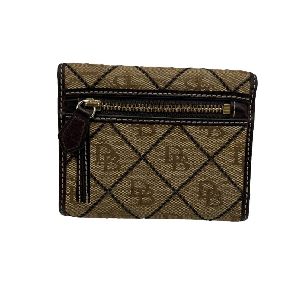 DOONEY & BOURKE Brown and Tan Signature Canvas Wallet