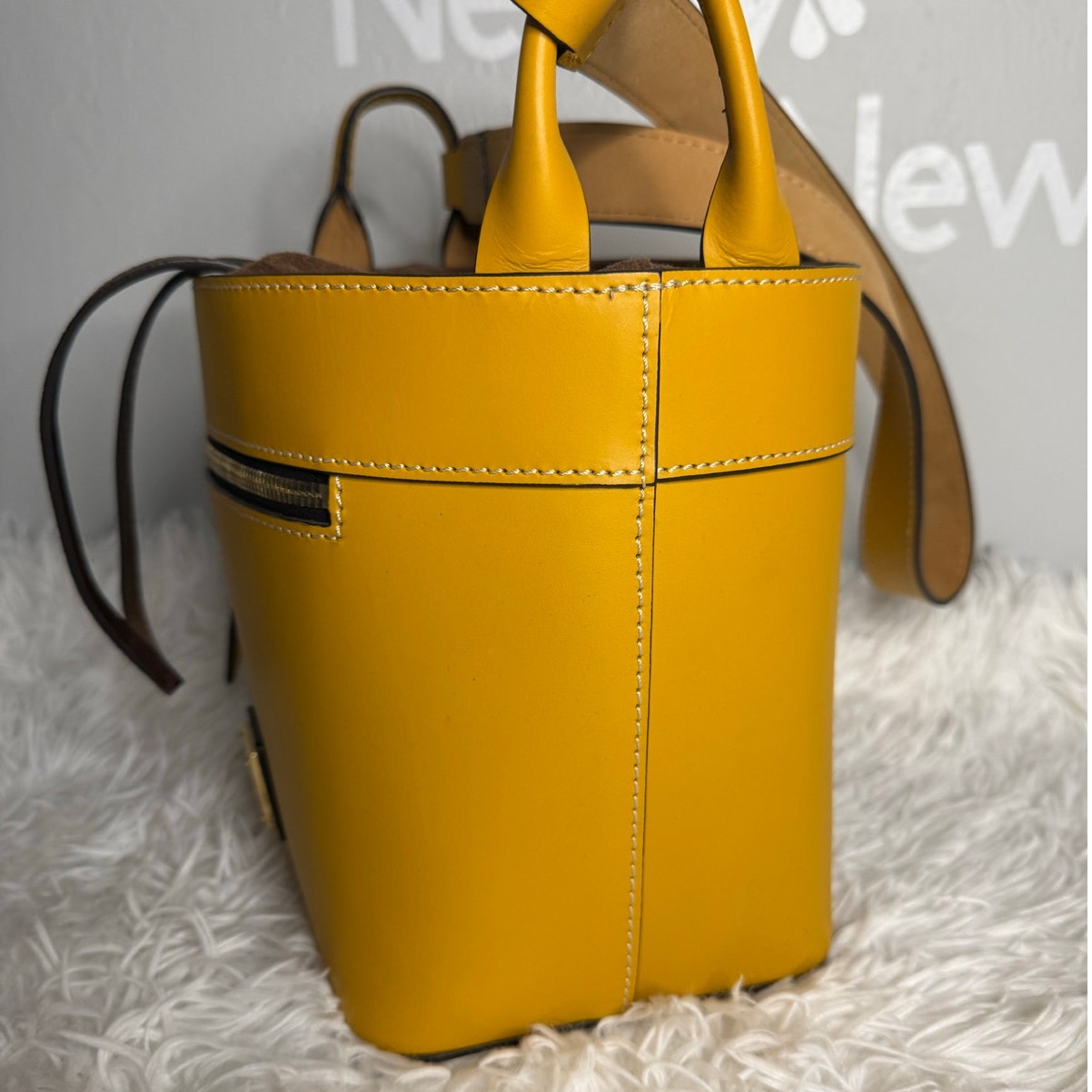 DOONEY & BOURKE Yellow Beacon Drawstring Shoulder Bag Purse