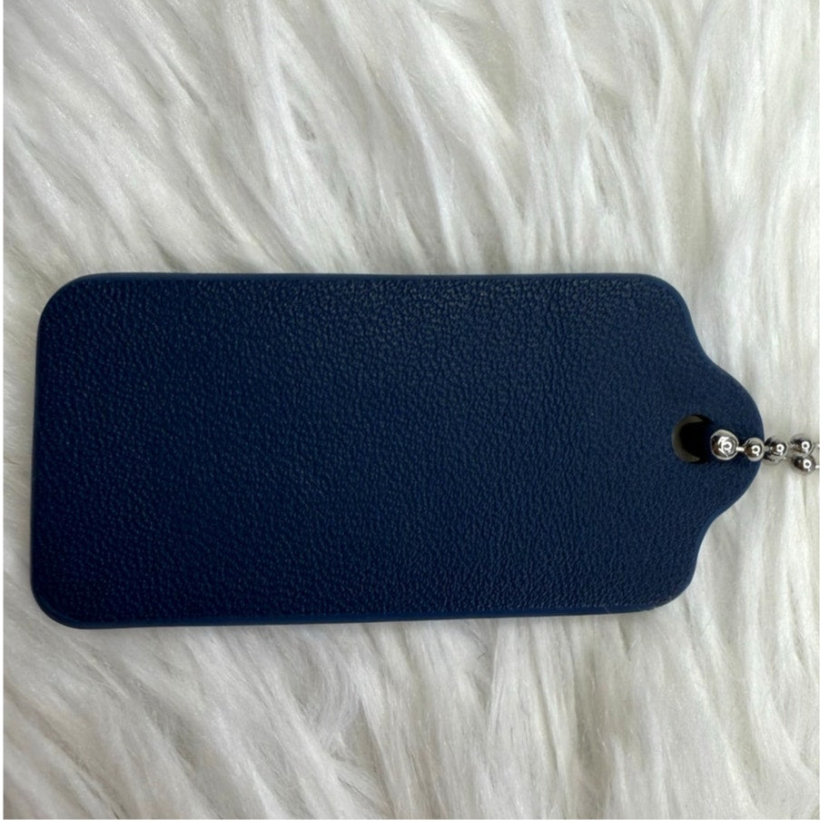 2" COACH Blue Fob Bag Charm Hang tag Hangtag