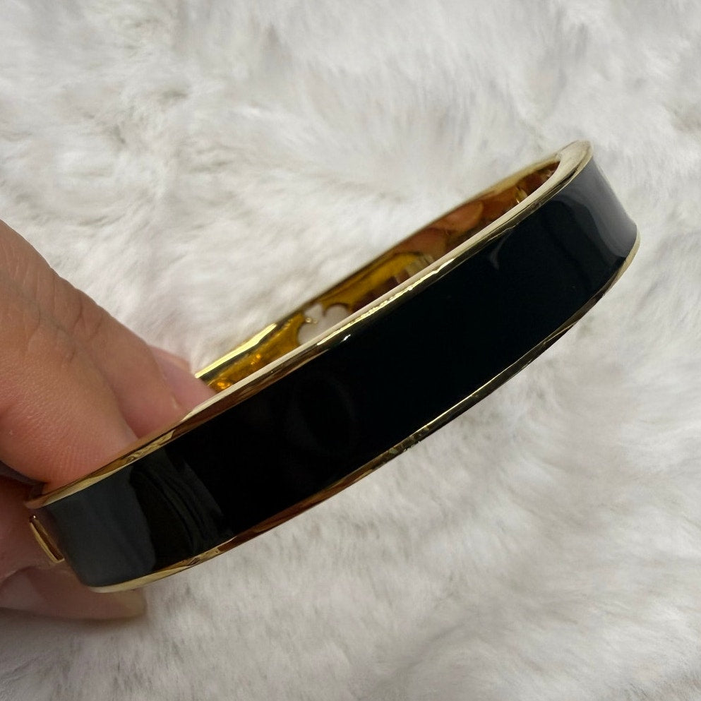 kate spade New York Black Gold Spade Bangle Bracelet
