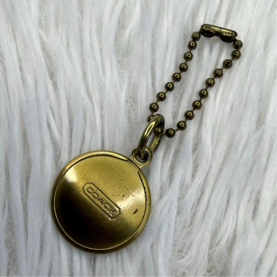 1" Coach Metal Circle Replacement Hangtag Hang Tag Bag Charm