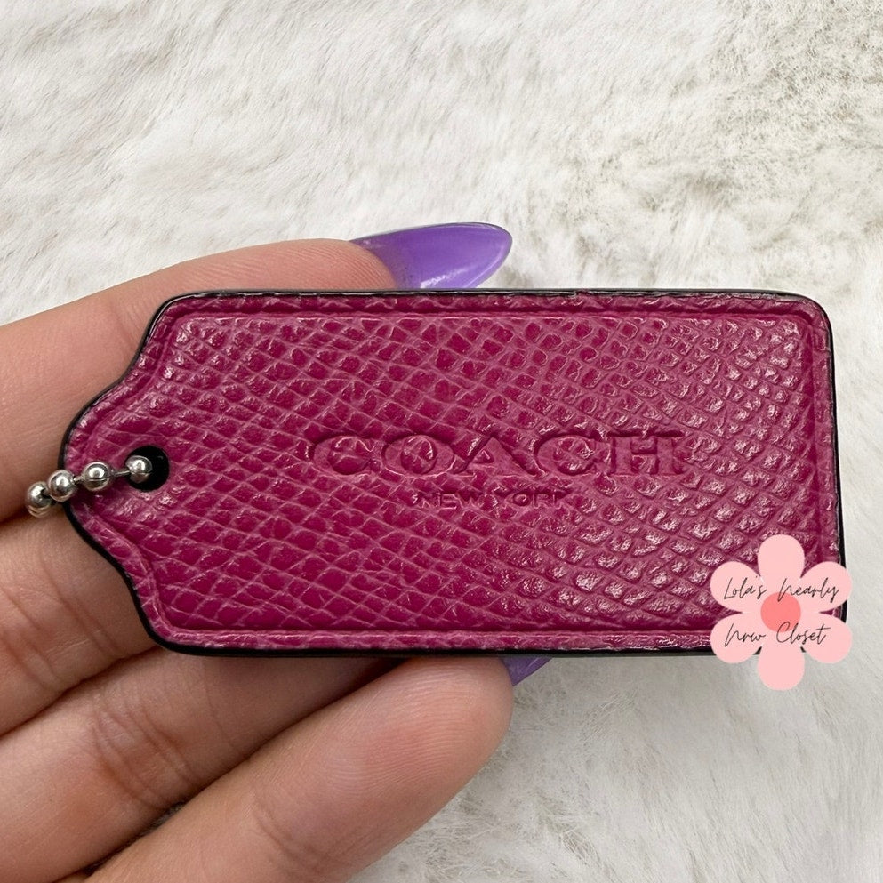 2" COACH Fob Bag Charm Hang tag Hangtag