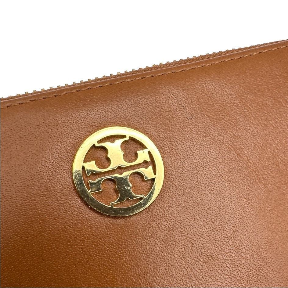 TORY BURCH Brown Zip Around Wallet