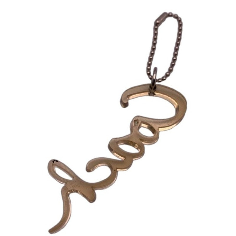 3" COACH Poppy Script Fob Bag Charm Hang tag Hangtag