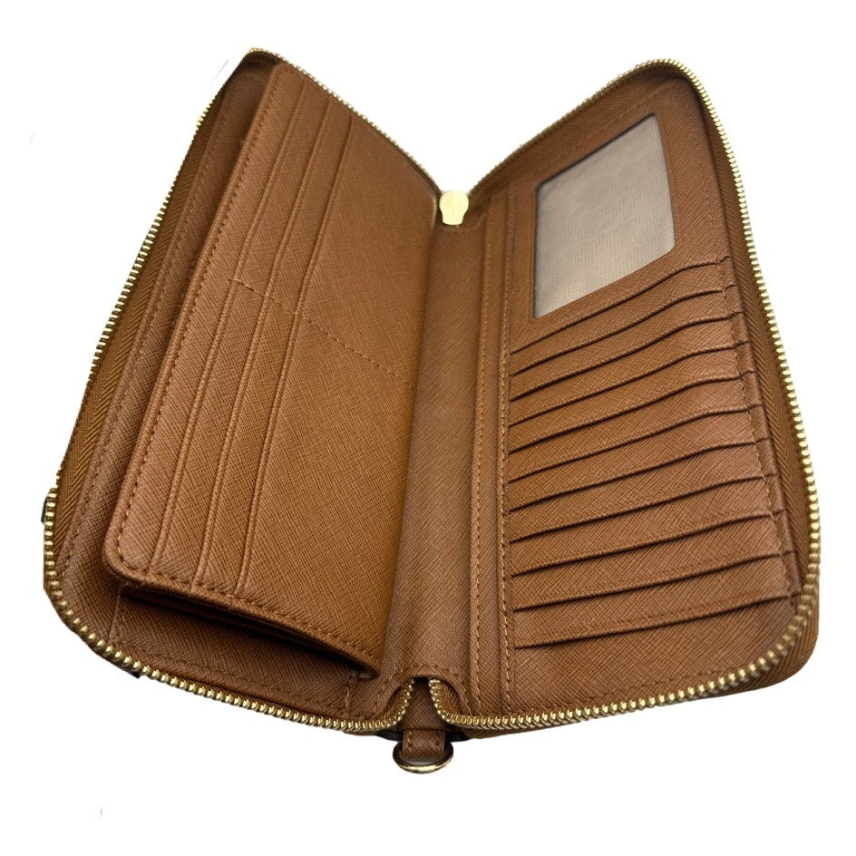 SALE MICHAEL KORS Brown Zip Around Wallet