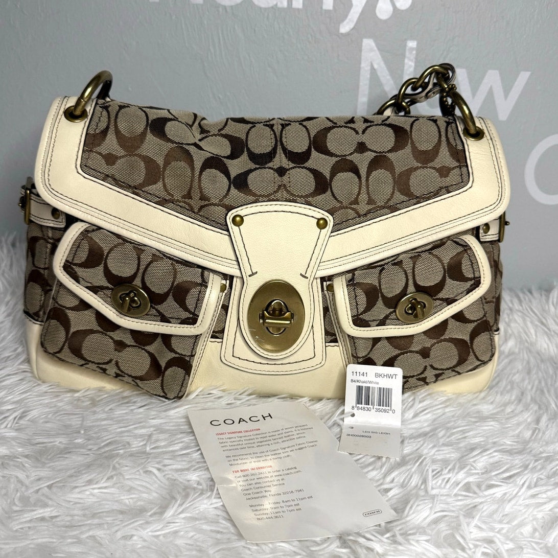 y2k COACH Legacy 2007 Leigh Turnlock Shoulder Bag